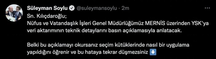 Süleyman Soylu'dan Kılıçdaroğlu'nun YSK iddiasına yanıt