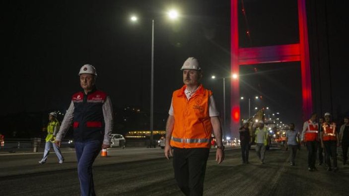 Fatih Sultan Mehmet Köprüsü'nde bakım çalışması gerçekleştiriliyor