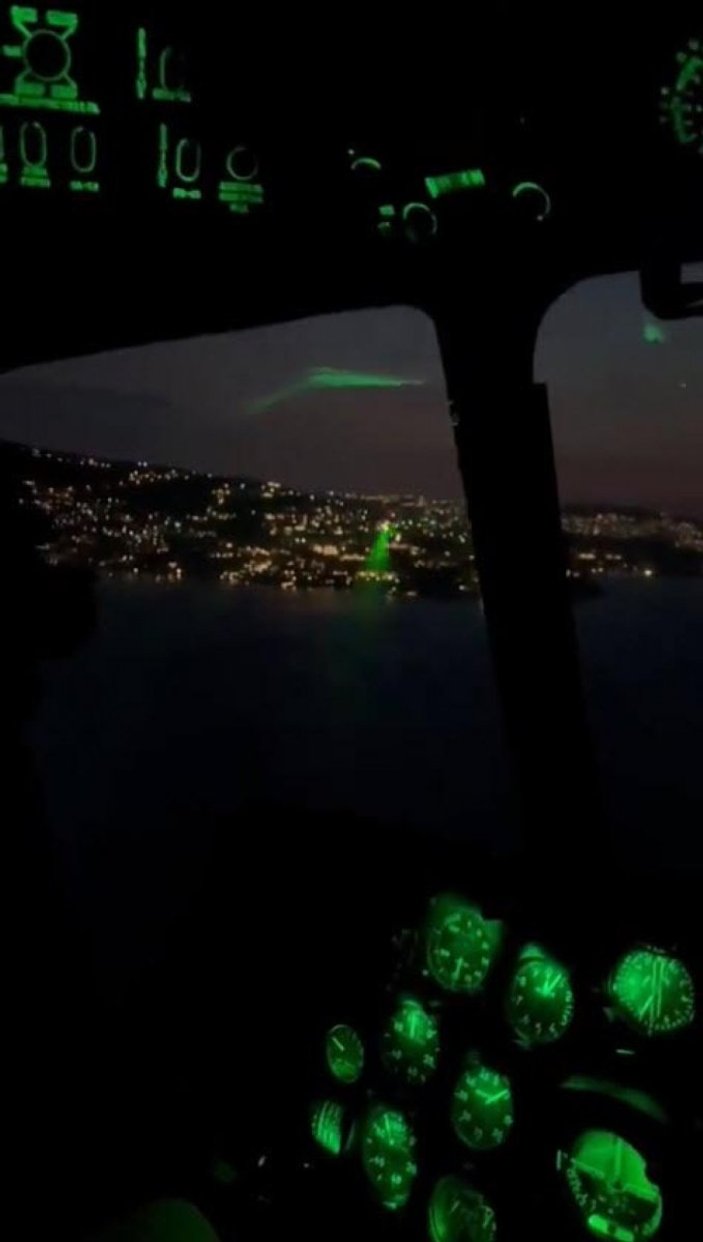 Muğla'da yangın söndürme helikopterine lazer tutuldu