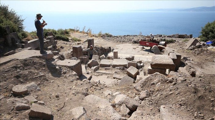Çanakkale'deki Assos kazısında Roma çeşmesi kalıntılarına ulaşıldı