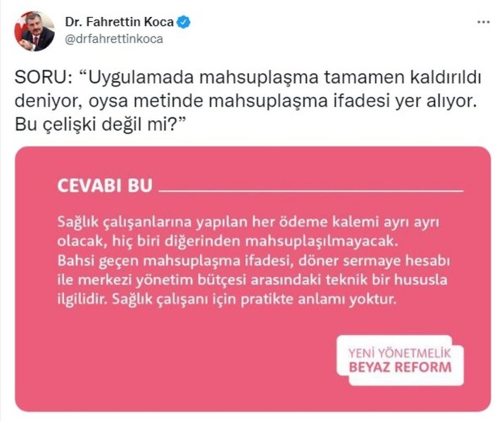 Fahrettin Koca, ek ödeme yönetmeliğiyle ilgili merak edilenleri yanıtladı