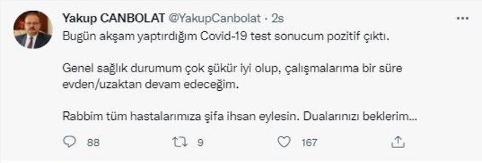 Bursa Valisi Yakup Canbolat koronavirüse yakalandı