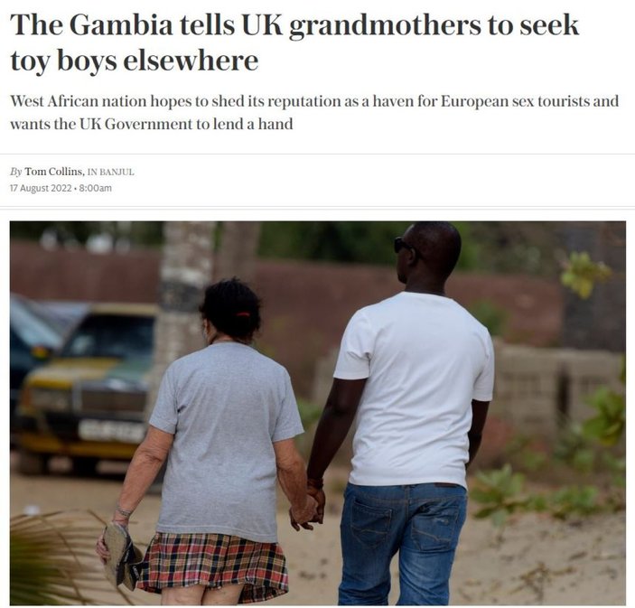 Gambiya'dan İngiliz kadın turistlere çağrı: Başka yerlerde erkek arayın