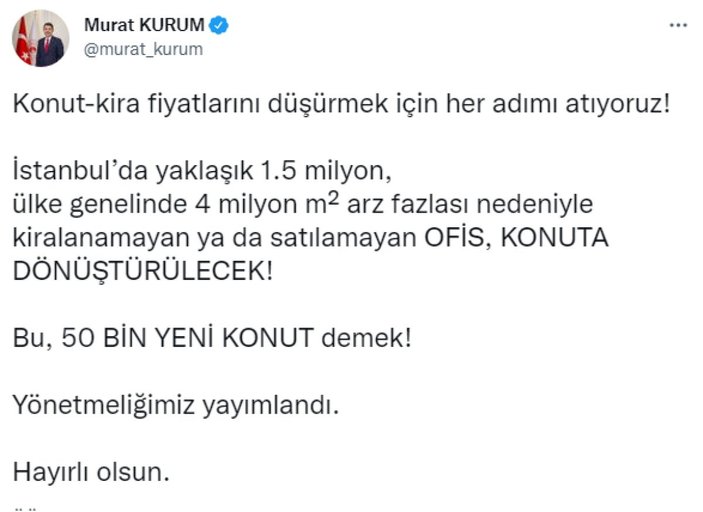 Murat Kurum duyurdu: 50 bin yeni konut geliyor