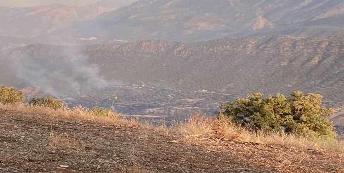 Pençe-Kilit Operasyonu bölgesinde terör örgütü PKK/YPG yangın çıkardı