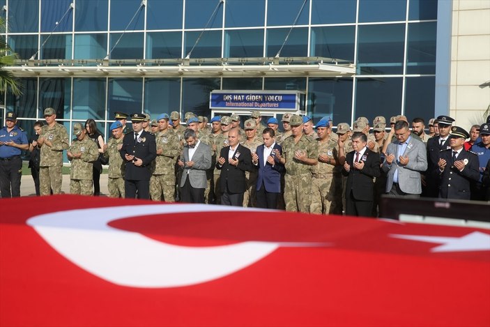 Mardin'deki trafik kazasında şehit olan polis Yahya Ergin için tören yapıldı