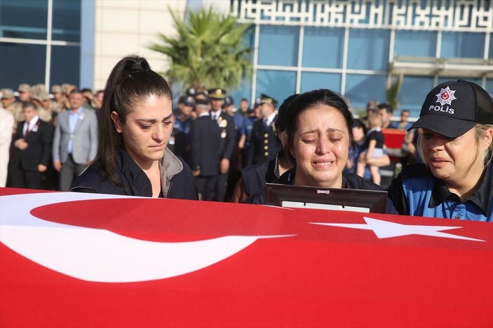Mardin'deki trafik kazasında şehit olan polis Yahya Ergin için tören yapıldı