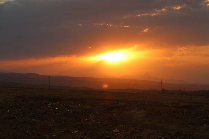 Iğdır'da kartpostallık gün batımı