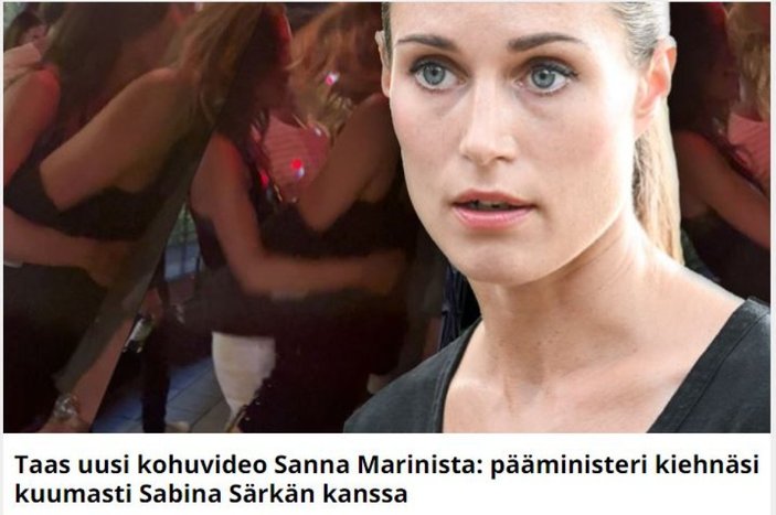 Finlandiya Başbakanı Marin, manken Sabina ile dans etti