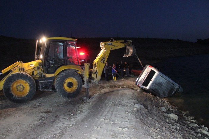 Karaman’da aracıyla baraja düştü, cesedi 7 saatte çıkarıldı
