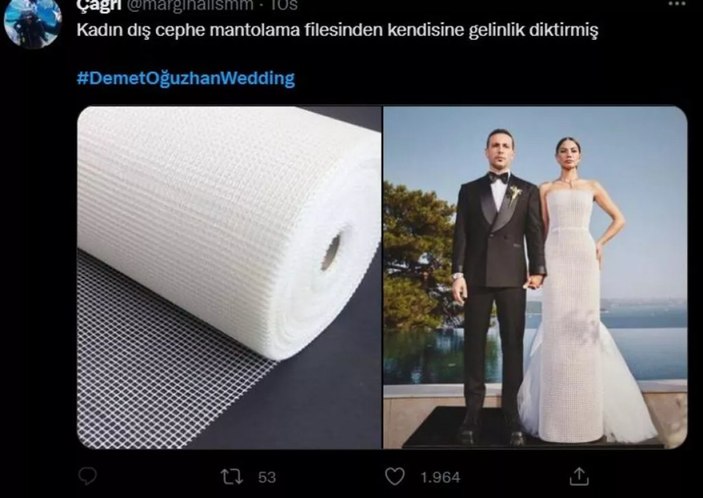 Demet Özdemir'in gelinliği tam bir hayal kırıklığı! 'Halı kaydırmaz mı o'