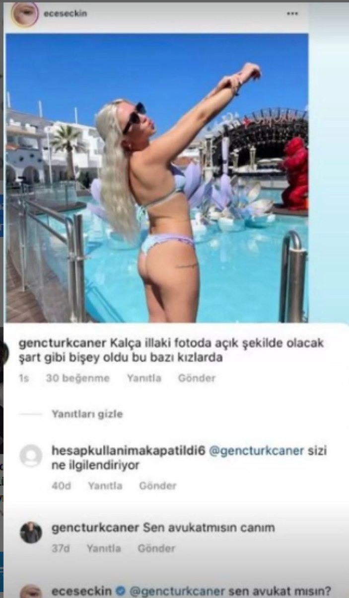 Ece Seçkin'in bikinili fotoğraflarına yorum yağdı