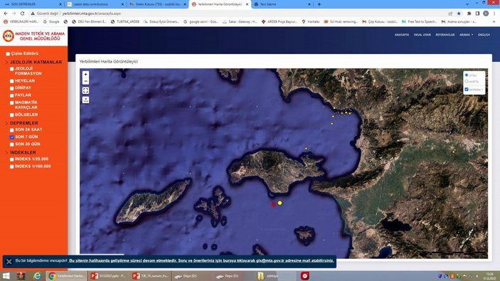 Kuşadası açıklarında 4.7 büyüklüğünde deprem