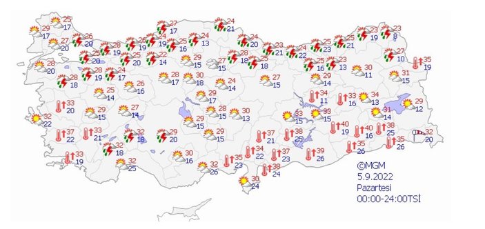 Meteoroloji'den Orta Karadeniz'e gök gürültülü sağanak uyarısı