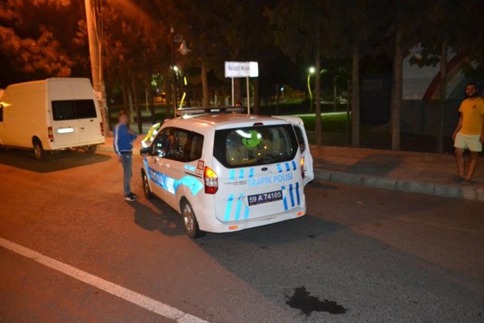 Tekirdağ'da alkollü yakalanan aday sürücü: Polis arkadaşlar iyi karşıladı