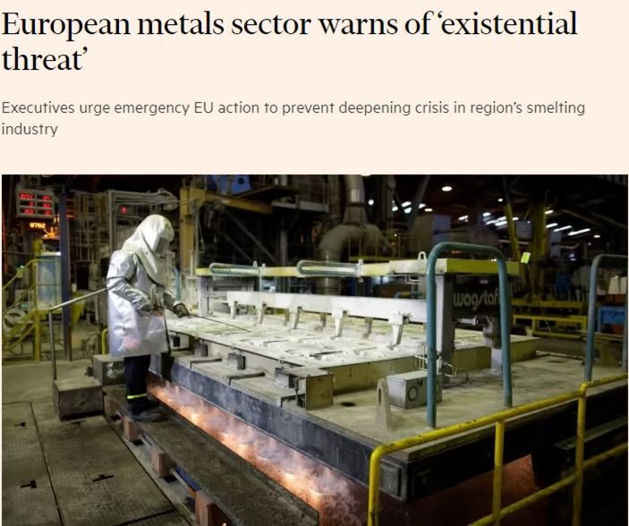 Avrupa metal sektörü, varoluşsal tehdit uyarısı yaptı