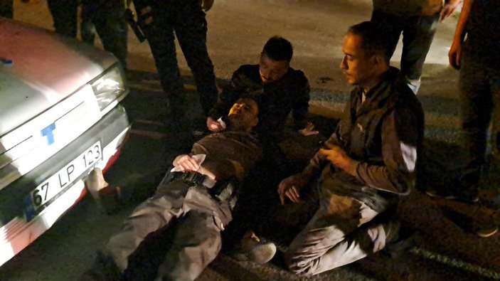 Zonguldak’ta alkollü sürücü drift atarken bekçiye çarptı