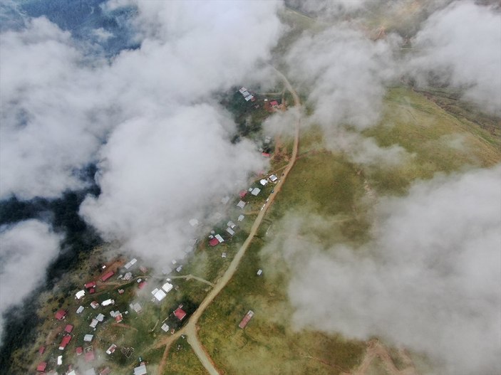 Karadeniz yaylaları sisle kaplandı