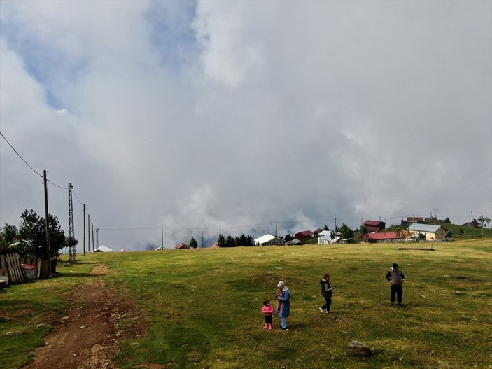 Karadeniz yaylaları sisle kaplandı