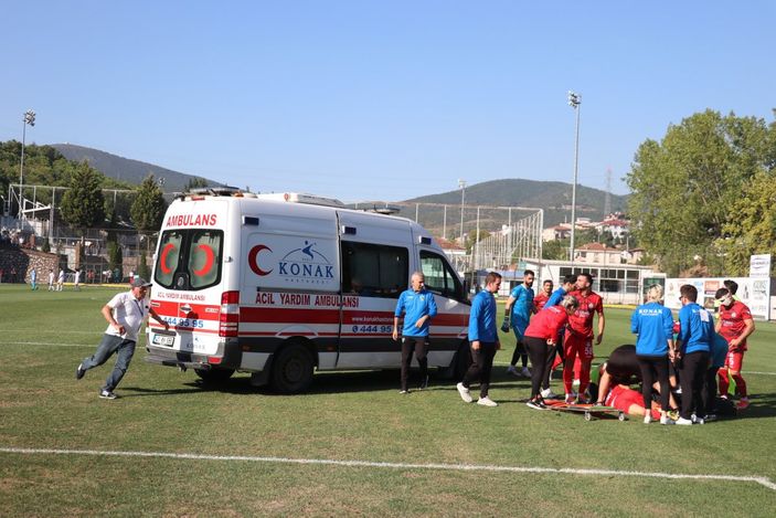 i Serik Belediyesporlu İsmet'in dili boğazına kaçtı