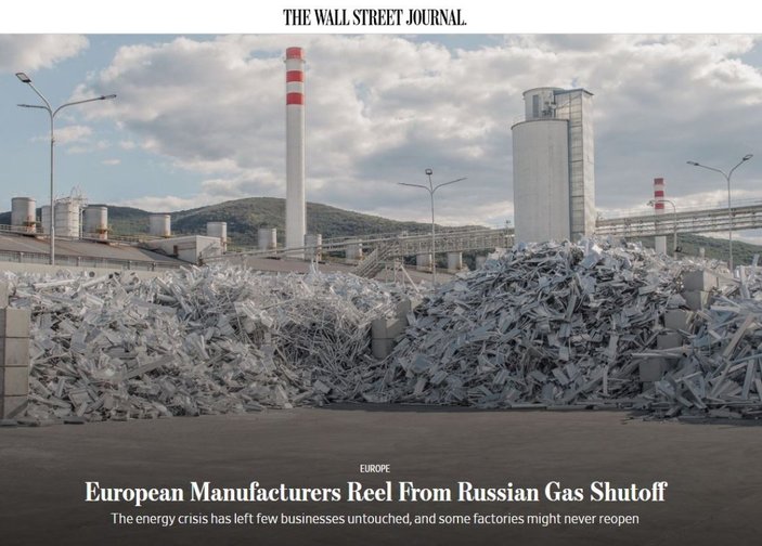 Avrupa'da enerji krizi nedeniyle bazı fabrikalar açılmayabilir