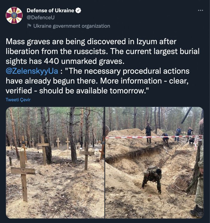 Ukrayna'da bulunan toplu mezarlar açılmaya başlandı