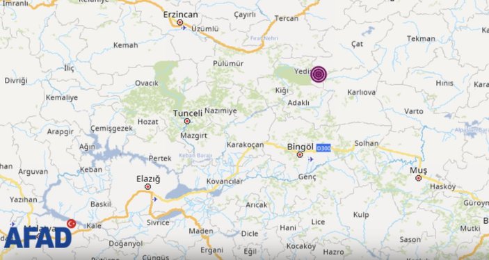 Erzurum'da 4.9 büyüklüğünde deprem