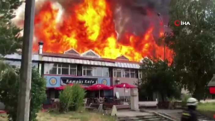 Erzurum Atatürk Üniversitesi'nde yangın paniği