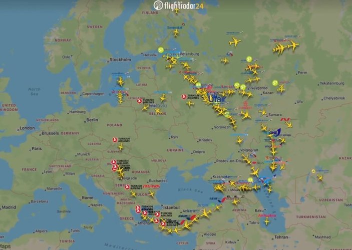 Putin'in seferberlik açıklaması sonrası Rusya'nın uçuş trafiği