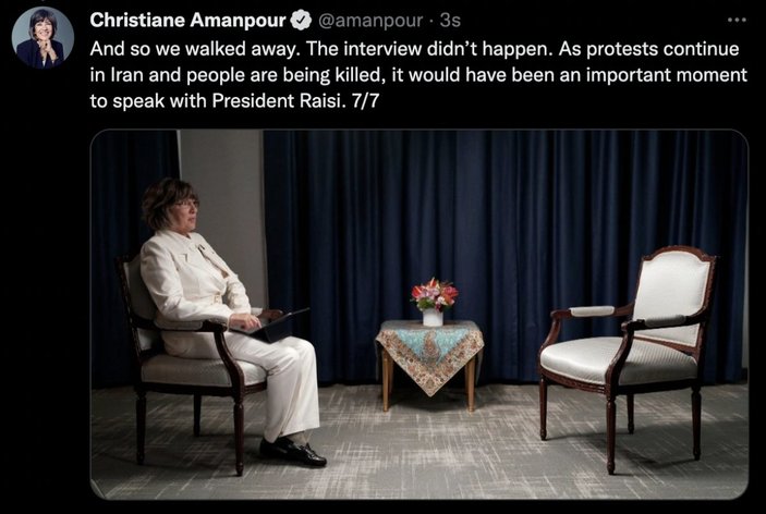 İbrahim Reisi, Christiane Amanpour ile röportajını iptal etti