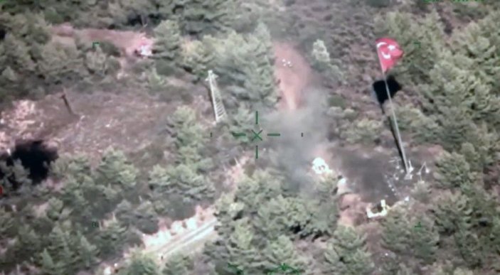 Marmaris orman yangınında Türk bayrağı alevlerden kurtarıldı