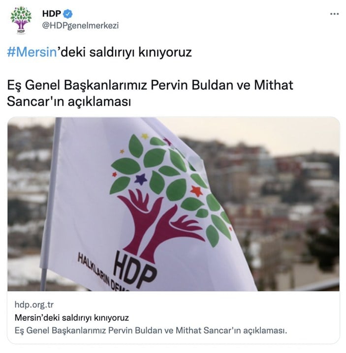 HDP'den Mersin'deki PKK saldırısına kınama