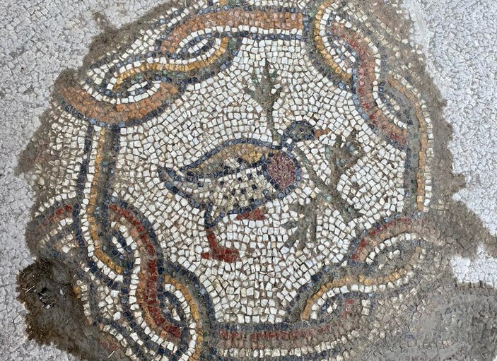Hadrianaupolis'te üzerinde çeşitli figürlerin bulunduğu yeni mozaikler bulundu