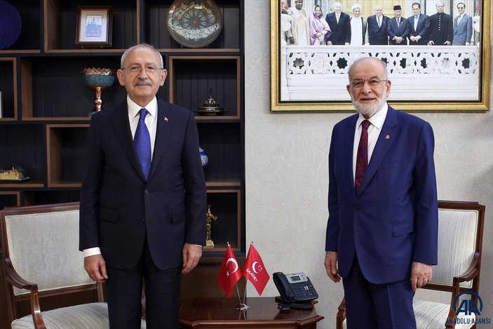 Kemal Kılıçdaroğlu, Temel Karamollaoğlu'nu ziyaret etti