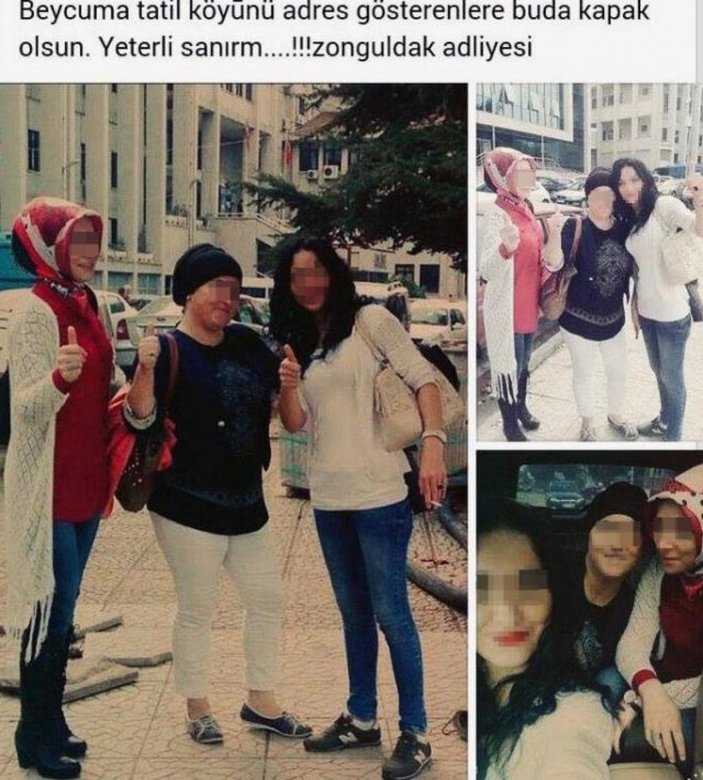 Zonguldak'ta adliye çıkışı zafer pozu veren 3 kadına ceza