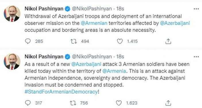 Azerbaycan Dışişleri Bakanlığı'ndan Nikol Paşinyan'ın iddialarına yalanlama
