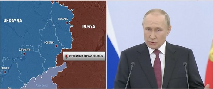 Rusya, Ukrayna'nın 4 bölgesini ilhak etti