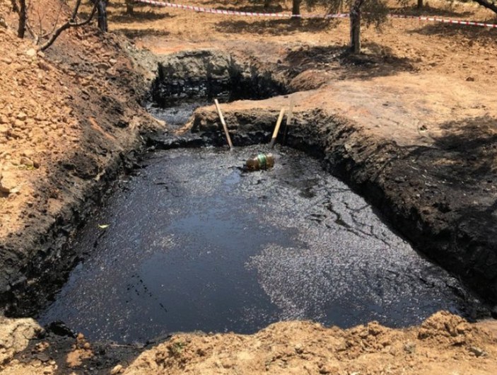 Manisa'da şahıs mülkünden su yerine petrol çıktı