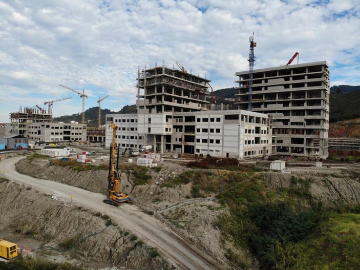 Ordu Şehir Hastanesi'nin inşaatı yüzde 45 tamamlandı