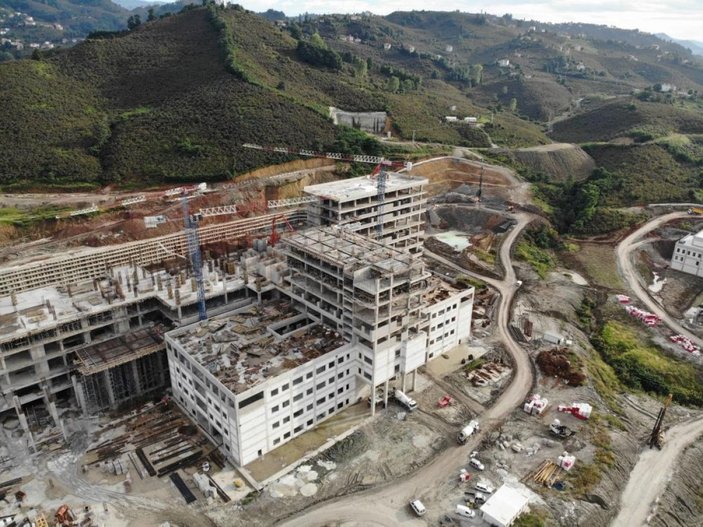 Ordu Şehir Hastanesi'nin inşaatı yüzde 45 tamamlandı