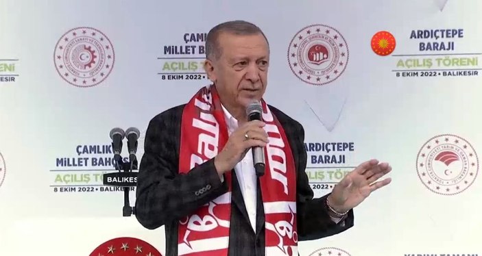 Balıkesir'de Cumhurbaşkanı Erdoğan'a coşkulu karşılama