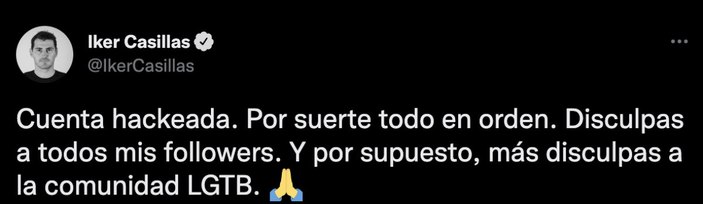 Hesabı çalınan Iker Casillas, LGBT'den özür diledi