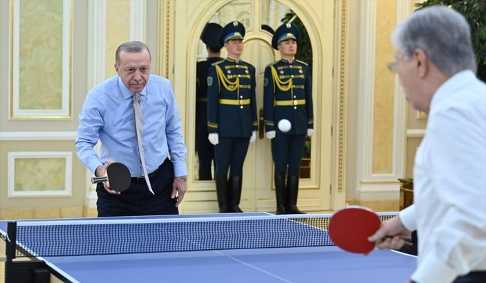 Cumhurbaşkanı Erdoğan ve Tokayev'den Astana'da rövanş maçı