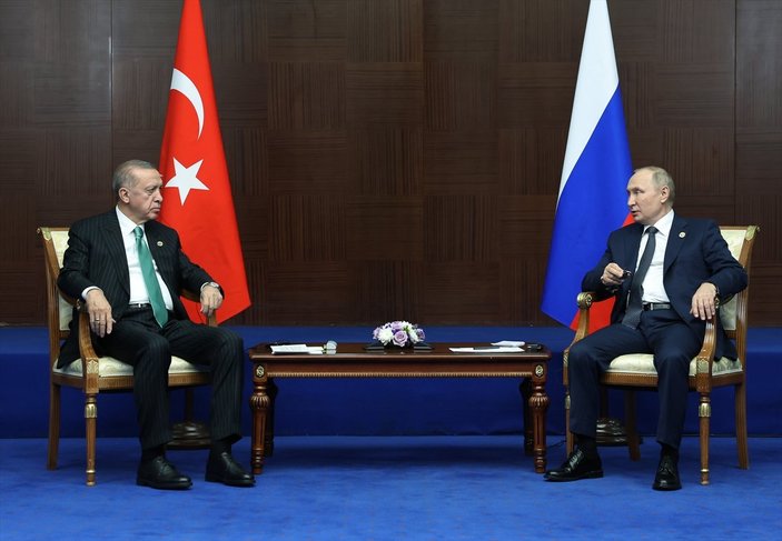 Astana'da, Cumhurbaşkanı Erdoğan ve Putin görüşmesi
