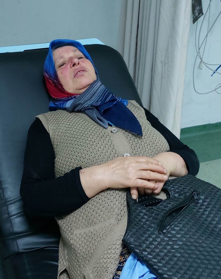 Samsun'da engelli koca ile karısına taşlı saldırı
