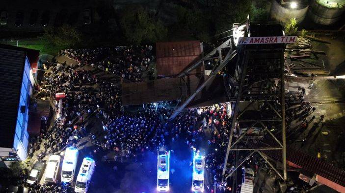 Bartın'da patlama yaşanan maden ocağı, dron ile havadan görüntülendi