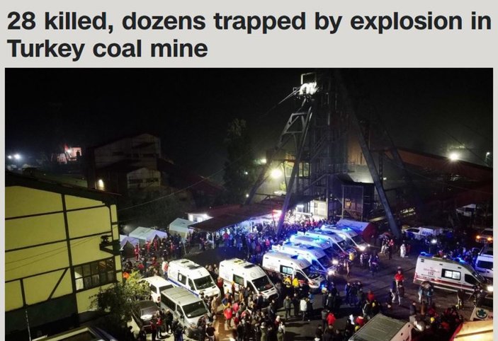Dünya, Bartın'da maden ocağındaki patlamayı yakından takip ediyor
