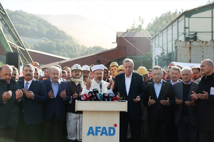 Ali Erbaş, Bartın'da maden kazasında hayatını kaybedenler için dua etti