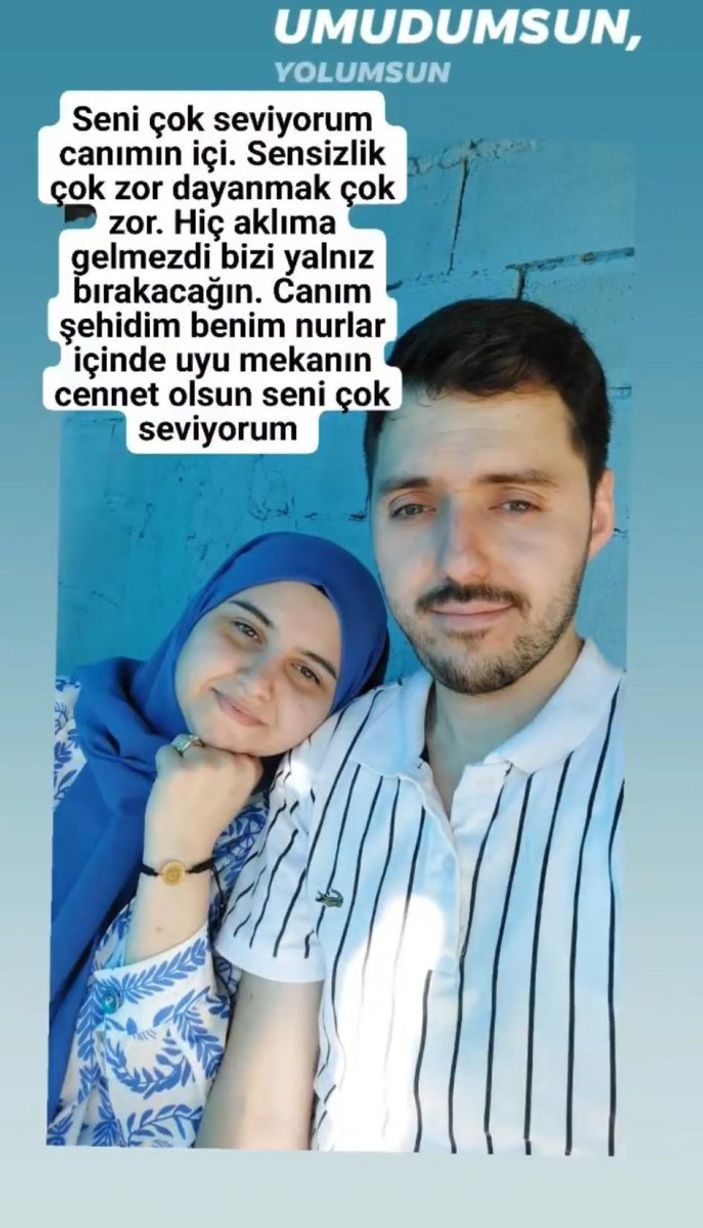 Bartın'da şehit olan madencinin eşinden yürek burkan paylaşım
