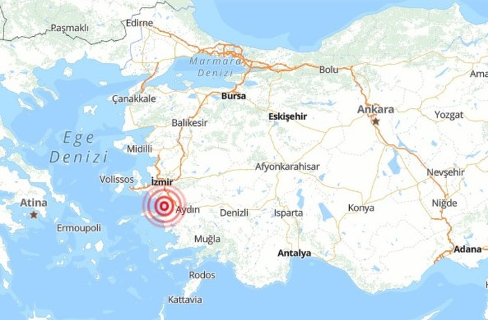 Kuşadası açıklarında deprem